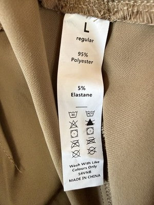 Halara Large Flex High Waisted Straight Leg Work Pants Brown
