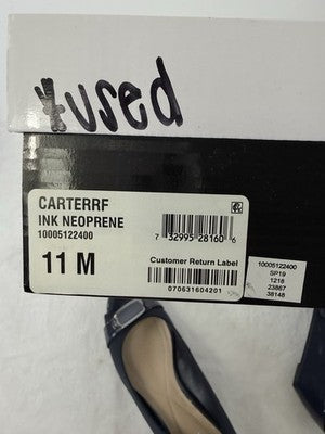 Alfani Shoes 11 Womens Carterr Peep Tow Wedge Heel Sandals Navy Blue Step N Flex