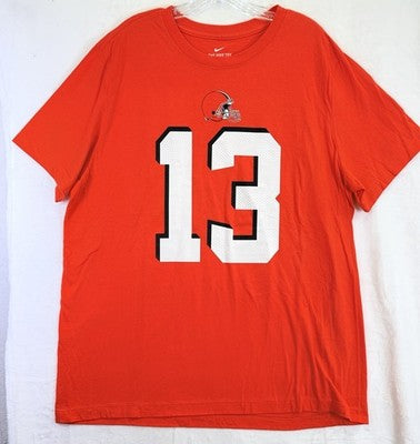 Nike Tee Men XL Cleveland Browns Beckham Jr Short Sleeve Orange