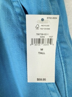 Gap UltraSoft Denim Easy Shorts Medium Tall Womens Cyan Blue Pull On New NWT