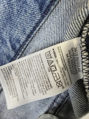 Gap Ultrasoft Denim Shorts 34 Womens 18 Blue Fringe Jean Mid Rise Cut Off New