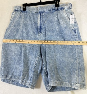 Gap 365 Denim High Rise Shorts XL Tall Women Ultrasoft Blue Bermuda 12” New NWT