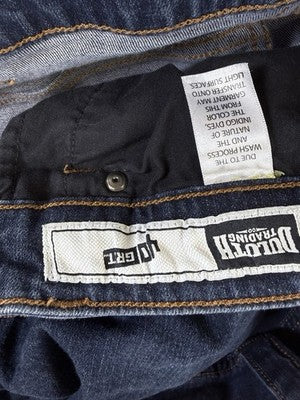 Duluth Trading Co 40 Grit Flex Relaxed Fit Dark Wash Denim Work Jeans 36x34 Men