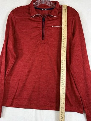 Vineyard Vines The Shep Shirt Large Boys Red 1/4 Zip