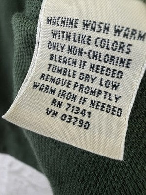 LL Bean Polo Shirt Medium Mens Green Short Sleeve 100% Cotton