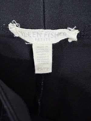 Eileen Fisher Small Petite Black Pull On Jeans Denim Pants Womens SP PP
