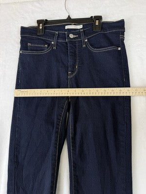 Levis 314 Shaping Straight Leg Jeans 28 Womens Dark Blue Rinse 28x28 Levi’s