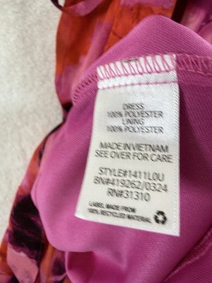 Stitch Fix Dress Medium Sleeveless Midi General Good Ruched Pink Fit & Flare
