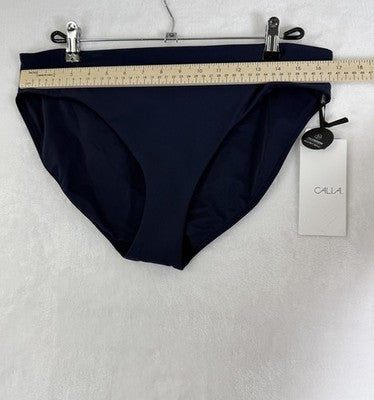 Calia Swim Bottom Large Womens Navy Blue Core Mid Rise Bikini Swimwear New NWT