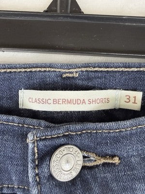 Levis Classic Bermuda Shorts 31 Womens Blue Denim