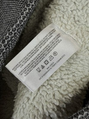 Orvis Mens Medium 1/4 Zip Pullover Gray Sherpa Fleece Lined Long Sleeve Shirt