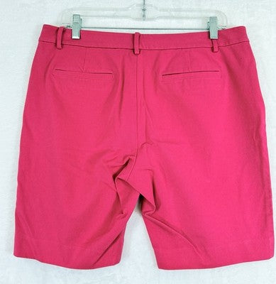 Lauren Ralph Lauren Shorts 10 Petite Fuschia Bright Pink Bermuda Chino Women 10P