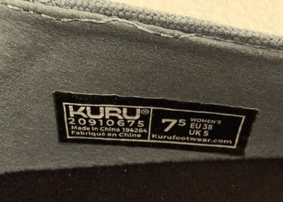 Kuru Womens Shoes 7.5 Roam Atla Slip On Canvas Blue New