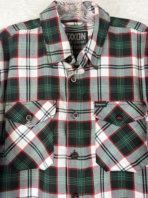 Dixxon Flannel Medium Mens Long Sleeve Snap On Tools Collab Green Plaid