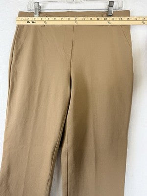 Quince Ultra Stretch Ponte Straight Leg Pant Large Pecan Brown Pull On Womens