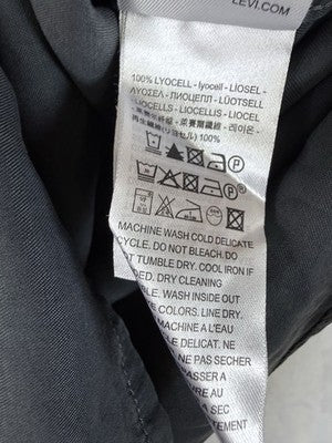 Levis Doreen Utility Shirt Medium Womens Gray Roll Tab Lyocell Button New NWT