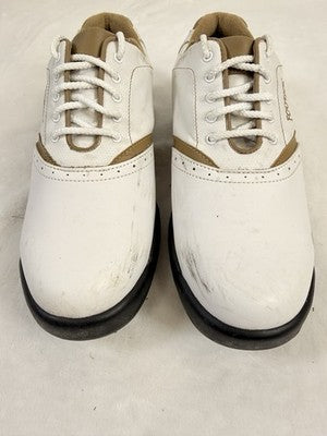 FootJoy Golf Shoes 8 Womens GreenJoys White Beige