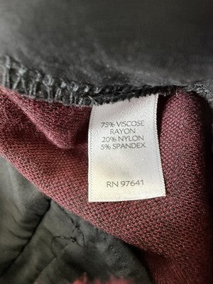 J Jill Ponte Slim Leg Pants Medium Petite Red Black Plaid Womens MP Knit Pull On