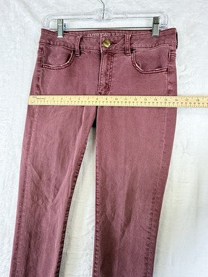 American Eagle Crop Jeggings Size 6 Jeans Pink Womens Denim Cropped