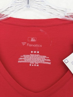 Fanatics St Louis Cardinals Shirt Womens Large Long Sleeve Red V Neck Tee New