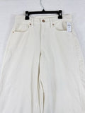 Gap Wide Leg Jeans Women 26 2 Petite Super Baggy Off White Ivory New NWT