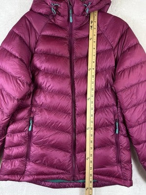 LL Bean 850 Down Jacket Womens Small Fuschia Pink Down Puffer Coat
