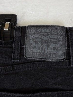 Levis 511 38x32 Jeans Mens Slim Stretch Black
