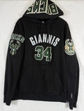 Milwaukee Buck Giannis Antetokounmpo Medium Hoodie Pullover Pro Standard Mens