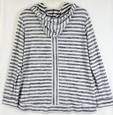 Market And Spruce Hoodie XXL Sweatshirt Top Striped Knit Womens Stitch Fix