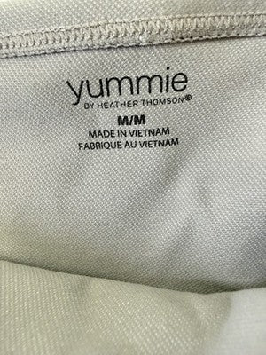 Yummie By Heather Thomson Skimmer Legging Medium Twill Knit Gray Women New *Flaw