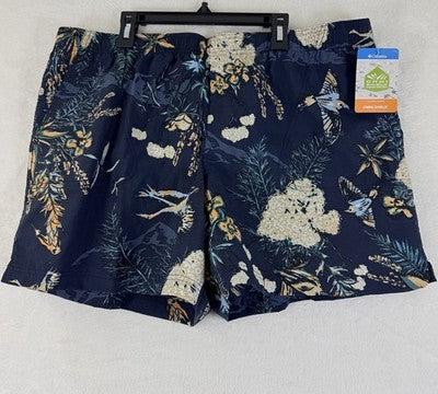 Columbia Shorts Womens XL Sandy River Short II 5” Nylon Birds Pockets New NWT