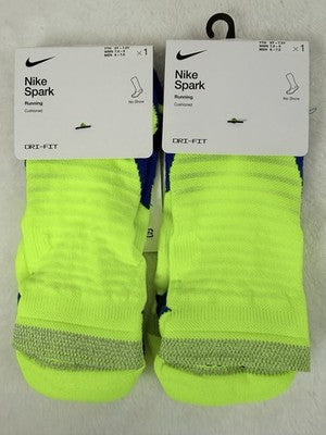Nike Spark Running Socks No Show Cushioned Men 6-7.5 Women 7.5-9 Medium New