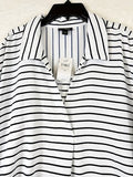 J Jill Wearever Top 3X Short Sleeve Navy Blue White Striped Plus Size Womens New