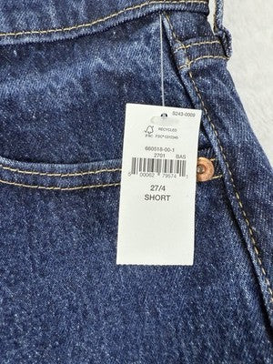 Gap High Rise Cheeky Straight Jeans 27 4 Short Womens New NWT Dark Indigo Blue