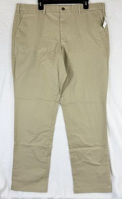 Gap Khaki Pants Men 40x32 Performance Straight Leg Tan Beige New NWT