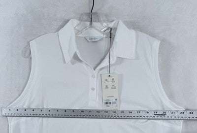 Lady Hagen Golf Shirt XL Sleeveless Polo White Pique Womens Walter NWT