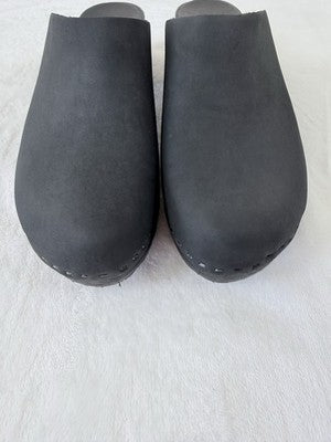 BRYR Clogs 35 Black Worker Leather Womens 5 Shoes Made In San Francisco USA