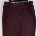 Gloria Vanderbilt Amanda Jeans 16 Average Missy Burgundy Red Womens