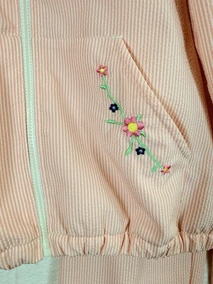 Blair Women’s Clothing Jacket Pants Large Petite Pink Seersucker Outfit Lot Set