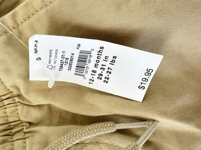 baby gap boys 12-18 months Shorts Pull On Khaki Tan Beige New