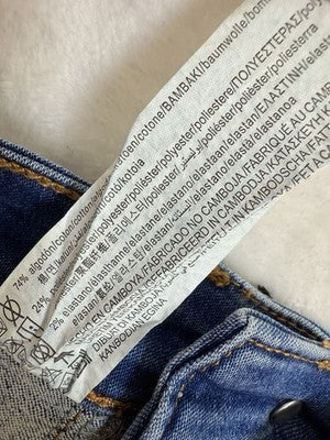 Pull & Bear Jeans 2 Skinny High Waist Blue Denim EU 34 Womens NWT