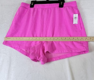 Gap Vintage Soft Sweat Shorts Large Petite Womens Pink Pull On Fleece 3” New NWT