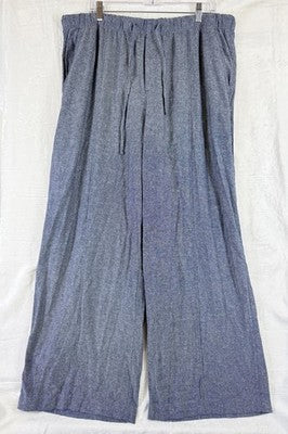 Gap Linen Blend Wide Leg Pants XL Womens Blue Pull On