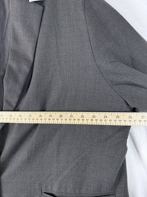 Old Navy Blazer Women 2X Gray Suit Jacket Classic Stretch Plus Size New NWT