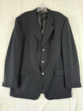 Brook Brothers Blazer 42r Navy Blue Wool Mens Jacket *FlawRead