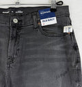 Old Navy Jeans 10 Mid Rise Boyfriend Ankle Gray Distressed Raw Hem New NWT