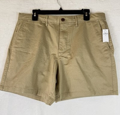 Gap 6” Vintage Shorts 34 Mens Beige Tan Iconic Khaki Cotton Blend New NWT