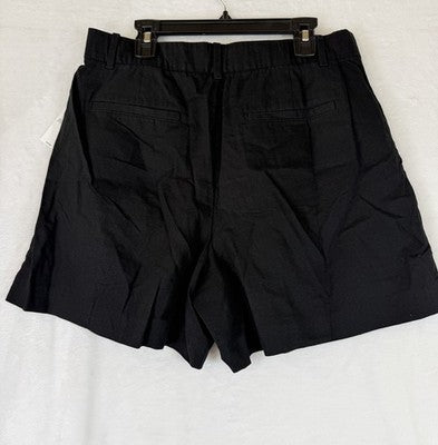 Gap 365 High Rise Linen Blend Shorts Small Women Black 5” New NWT