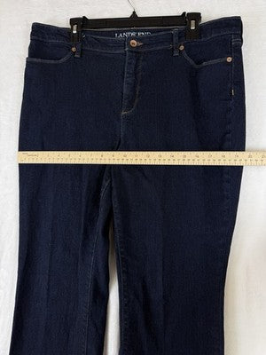 Lands End Jeans 16 Womens Bootcut Leg Fit 2 Dark Blue High Rise