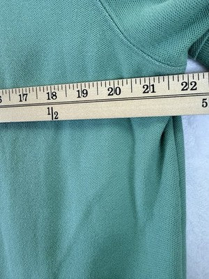 LL Bean Premium Double L Polo Shirt Large Men Green Short Sleeve Traditional Fit